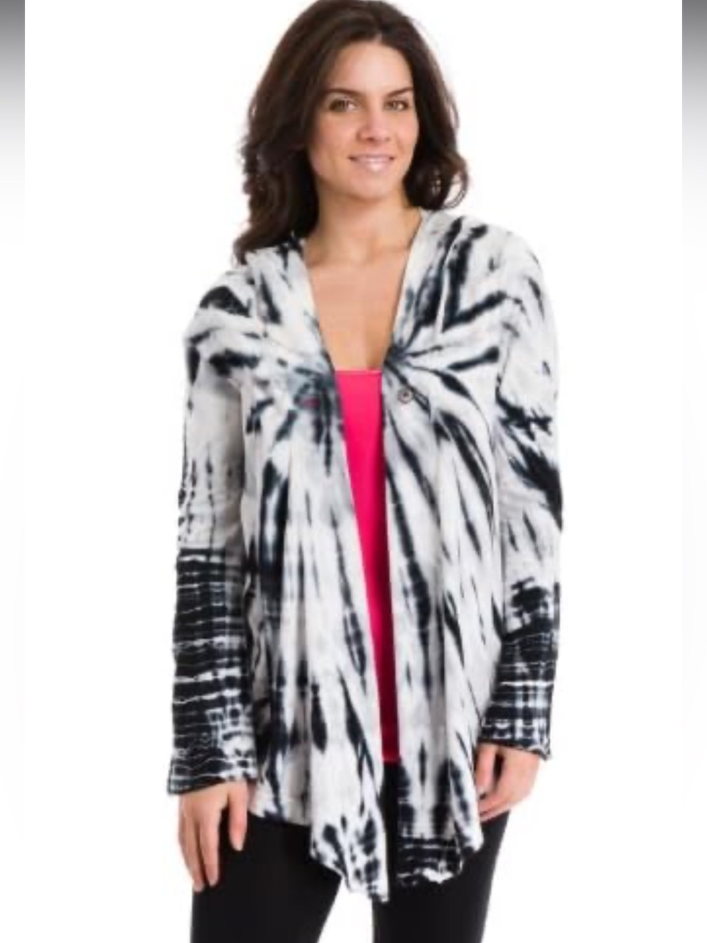 Hard tail tie dye hoodie cardigan